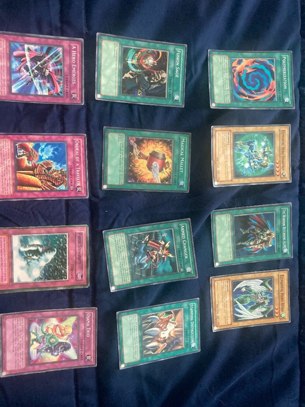 12 Yu-Gi-Oh 1996 Cards of all Kinds